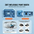thumbnail image 6 of KFFKFF Inflatable Paint Booth, 27.9x15.7x10.8 ft, Includes 950W+750W Blowers, Air Filtration, Ideal for Small Trucks, Large Motorcycles, Midsize Vehicles, 6 of 9