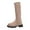 Khaki, variant on Women's Knee High Boots Fashion Stretch Slim Fit Round Toe Platform Comfortable Stylish Footwear
