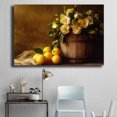 thumbnail image 4 of Mudket Vintage Lemon and Yellow Flowers Canvas Wall Art, Framed Floral Print, Ready to Hang Farmhouse Decor for Kitchen Living Room, Rustic Botanical Artwork - 12"L x 8"W, 4 of 10