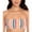 Aqua, variant on SALT + COVE Women's Aqua Striped Removable Strap Smocked Cabana Bandeau Swimsuit Top S