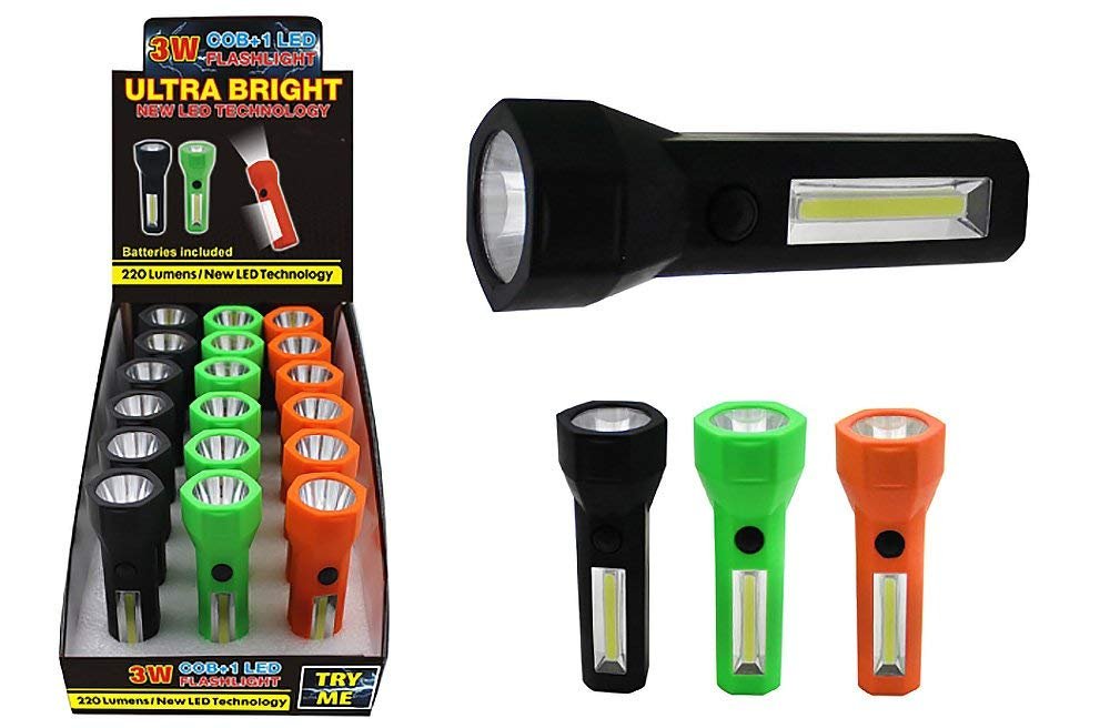 Diamond Visions Max Force 08-1612 COB+1 LED Flashlight in Assorted Colors  Flashlight