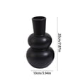 thumbnail image 3 of weibbin Creative Gourd Shape Vase 4x8in, Plastic Floral Arrangement for Home Decor, Black, 3 of 7
