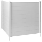Casafield 48" x 48" Privacy Screen - Outdoor Vinyl Fence Panels - White
