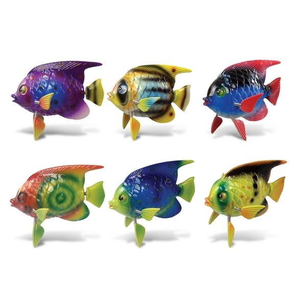 CoTa Global Fish Refrigerator Bobble Magnets Set of 6 - Assorted Color Fun Cute Sea Life Animal Bobble Head Magnets For Kitchen Fridge, Home Decor, Lockers, and Cool Office Decorative Novelty - 6 Pack