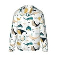 thumbnail image 2 of Picia Cute Whale Women's Men's UPF 50+ Sun Protection Hoodie Shirt Long Sleeve SPF Fishing Outdoor UV Hiking Lightweight Shirts-Small, 2 of 9