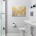 thumbnail image 6 of Gold Flower Wall Art Abstract Golden Floral Pictures Wall Decor Large Golden Painting Canvas Prints Modern Artwork Framed Decoration for Home Bathroom Bedroom Living Room Office 16"x12", 6 of 12