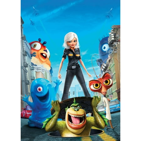 AB Posters Monsters Vs Aliens Mini Poster 11inx17in Mini Poster 11x17 poster Color Category: Multi, Unframed, Ages: Adults, Rectangle