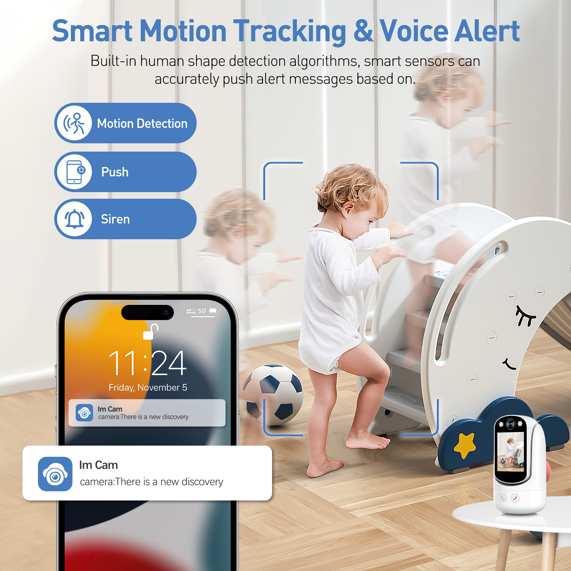 GPED Baby Monitor with Two-Way Video Call, 1080P HD photo 5