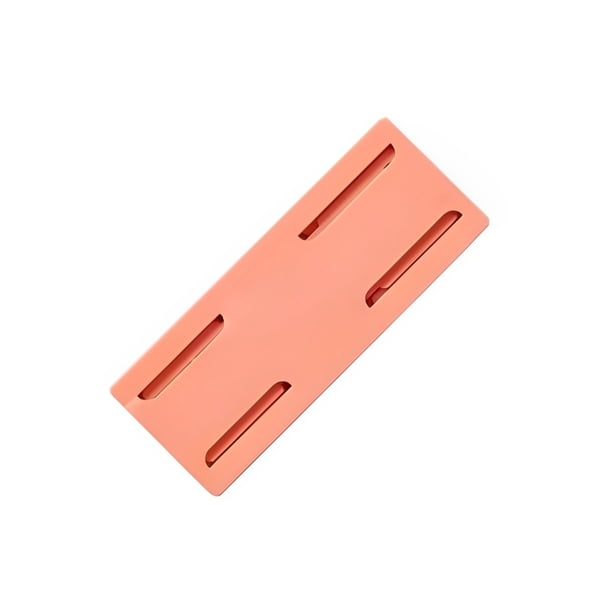 Soporte de toma de corriente Ounissouiy ABS portátil autoadhesivo desmontable hogar Oficina dormitorio Naranja