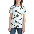 thumbnail image 3 of Wukai Sea Turtle Youth Unisex Short Sleeve T-Shirt for Boys, Girls, Teens, and Kids-X-Small, 3 of 7