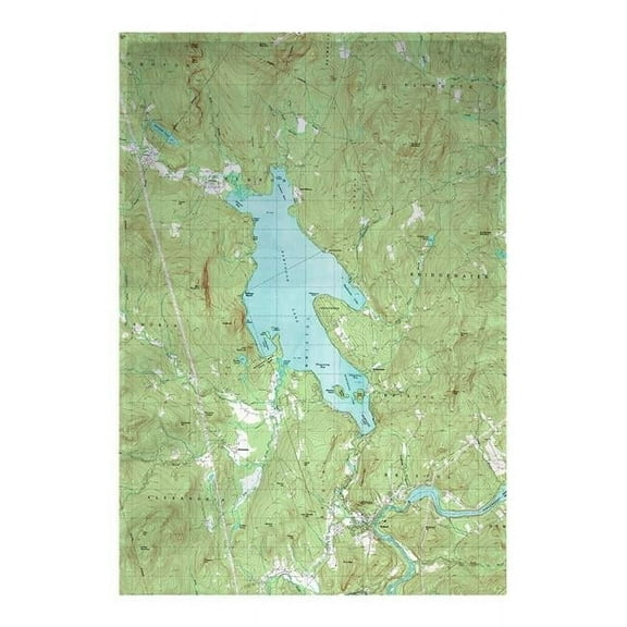 Betsy Drake FL794 12.5 x 18 in. Newfound Lake, NH Nautical Map Garden Flag