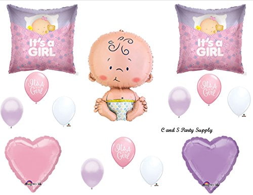 IT'S A GIRL SLEEPING BABY SHOWER Balloons Decorations Supplies