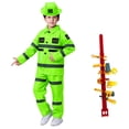 thumbnail image 2 of Kids' Unisex Firefighter Boy Dress up Clothes for Play Girls Halloween 4-5 Years, 2 of 5