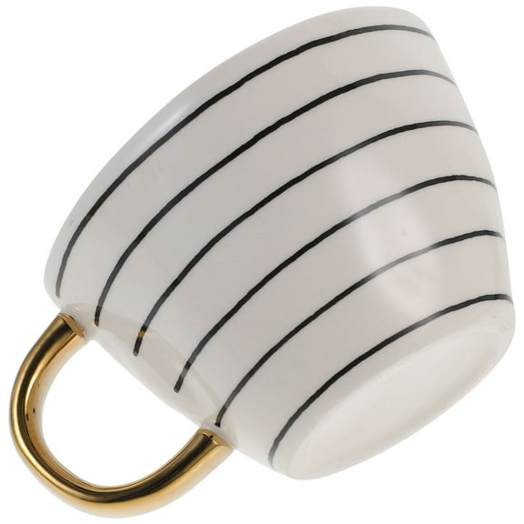 LOLIPPYY Water Cup Ceramic Mug Gold Handle 1Pcs