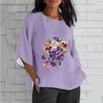 thumbnail image 1 of Fiudx Liquidación de Ofertas Flash Blusa Holgada con Estampado de Manga 3/4 para Mujer, Estilo Informal, con Estampado de Alzheimers, 1 of 4