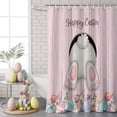 thumbnail image 6 of Shower Curtain for Bathroom Lovely Rabbit Butt on Pink Wood Board Waterproof Bath Curtains Shower Curtains with Hooks,Happy Easter Eggs Bathroom Curtain Privacy Drapes for Bathtubs Toilet 72x72in, 6 of 9