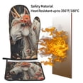 thumbnail image 5 of Bingfone Vintage Floral White Horse Print Oven Mitts Pot Holders Set 2 PCS for Kitchen for Cooking Grilling Baking BBQ Pot Holders Cook Essentials, 5 of 7