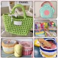 thumbnail image 3 of 1 PCS 200g T-Shirt Yarn Elastic Fabric Crochet Cloth for DIY Knitting, 65.62 Yards Spaghetti Thick Knitting for Hand DIY Bag Basket Cushion Crocheting Projects, Home Decor, 3 of 6