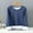 Blue, variant on Long Sleeve Thermal Shirts for Women Fleece Lined Crew Neck Long Sleeve Pullover Tops Comfy Soft Sleepwear New Watermelon Red XL