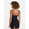 thumbnail image 3 of No Boundaries Fit Stretch Lace Trim Scoop Neck Romper, Women's XS-XXXL, 3 of 5