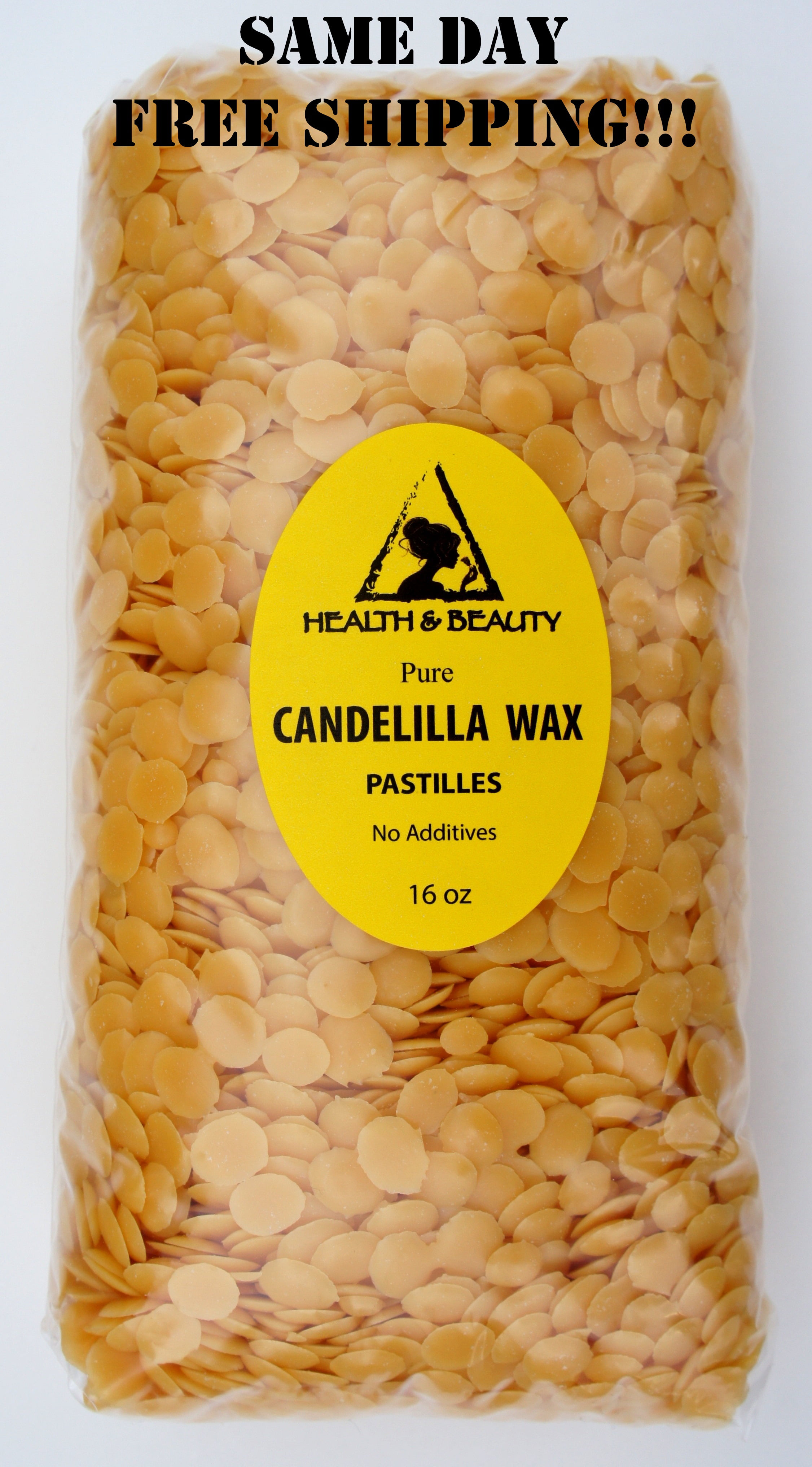 1lb. Vegan Wax 100% Natural and Pure Wax Flakes Candelilla Wax 