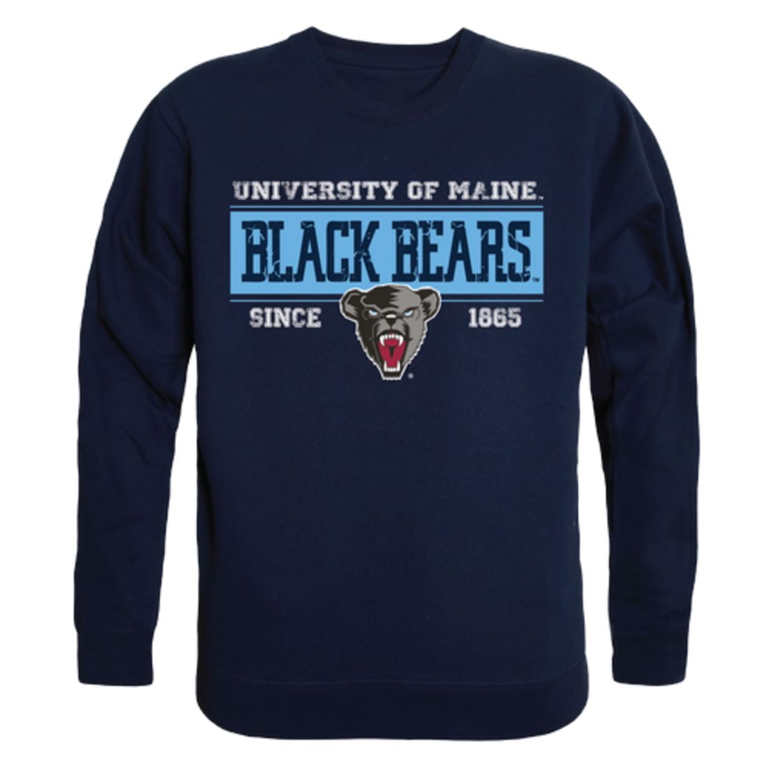 W Republic UMaine University of Maine Black Bears Established Crewneck Pullover Sweatshirt Sweater Navy