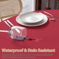 thumbnail image 4 of Red Round Tablecloth 60 inches Solid Color Waterproof Oil-Proof Table Cloth Round Table Cover for Holiday Party Picnic Dinner Decor Indoor and Outdoor Use, 4 of 9