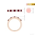 thumbnail image 5 of Angara Natural 0.7 Ct. Ruby with Diamond Non Eternity Wedding Band in 14K Rose Gold for Women (Ring Size: 7.5), 5 of 9