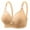 Beige, variant on Cute Push Up Bralettes for Women Plus Size Full Coverage Wireless Bras Underwear Soft Ruched Support T-Shirt Bra, 36/80BC Purple