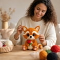 thumbnail image 5 of Crochetta Crochet Kit for Beginners - Crochet Starter Kit, Crochet Raccoon Doll DIY Kit, Learn to Crochet Kits for Adults, DIY Knitting Supplies, Rose‑Holding Raccoon(Orange), 5 of 6
