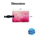 thumbnail image 3 of Pink Ombre Watercolor Faux Leather Travel Luggage Tag, 3 of 7