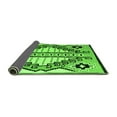 thumbnail image 2 of Ahgly Company Indoor Round Abstract Green Modern Area Rugs, 5' Round, 2 of 4
