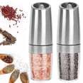 thumbnail image 3 of Graflsoa Gravity-Sensing Electric Pepper Grinder with Adjustable Coarseness, LED Light, and Ceramic Core for Fresh Spices, Ideal for Kitchen and Outdoor Use (Batteries Not Included), 3 of 6
