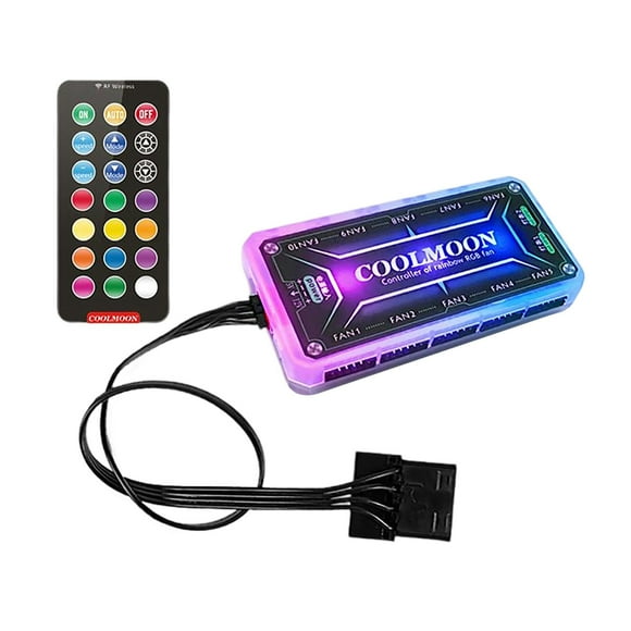 Ventilador con caja de de 120 mm, silencioso, inalámbrico, 40000 H, iluminación ajustable de larga duración, 12 cm Controlador estándar jinwen ventilador de la caja de la computadora