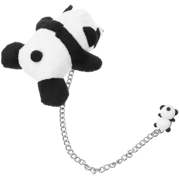WINOMO Shoe Accessories 1 Pcs Shoelace Charm Panda Chain Plush Metal Decorative Accessory for Women Casual Outfit