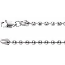 Auriga Fine Jewelry 925 Sterling Silver 3 mm Hollow Bead Chain Bracelet for Women 7"
