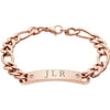 Personalized Planet Rose Gold Stainless Steel ID Bracelet with CZ