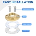 thumbnail image 4 of 2Sets Female Thread Hex Lock Nut 3/4inch (19mm) Stainless Steel 304 Single Hole Faucet Lock Nuts with Gasket, 4 of 6