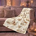thumbnail image 6 of Hunting Dogs Pheasants Autumn Field Scene, Cozy Rustic Scene, Warm Flannel Blanket for Cabin and Lodge with Detailed Artwork, Animal Lovers Thanksgiving Gift, Rustic Home Decor, 6 of 9
