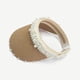 thumbnail image 1 of Sombrero de playa con visera para mujer, sombrero de paja plegable, sombrero de paja de verano con perla decorativa JFHHH pequeña, 1 of 5