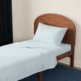thumbnail image 2 of Mainstays Kids Microfiber Bed Sheet Set, Twin, Aqua Stripe, 3 Pieces, 2 of 10
