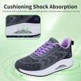 thumbnail image 4 of JOYFON Women's Walking Shoes Arch Support Orthotic Breathable Tennis Sneakers for Plantar Fasciitis Pain Relief GreyPurple 9.5, 4 of 6