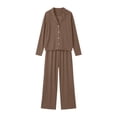 thumbnail image 4 of Edvintorg Women Pajamas 2 Piece Matching Sets Long Sleeve Button Down Top and Pant Comfy Sleepwear Casual Pj Set Lounge Wear for Women S-XL, 4 of 7