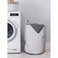 thumbnail image 3 of Abstract Laundry Bag, Classic Pattern of Monochrome Style Rhombus and Horizontal Streaks, Hamper Basket with Handles Drawstring Closure for Laundromats, 13" x 19", Blue Violet and White, by Ambesonne, 3 of 4