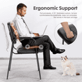 thumbnail image 4 of Guest Chair, Reception Chair with Fixed PU Leather Padded Armrests for Office Waiting Room, Black, 1 Pack, 4 of 7
