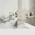 thumbnail image 6 of 19.69 Inch No-Drill Over The Sink Shelf – U Shape Faucet Storage Rack for Bathroom, Toothbrushes, Cups, Cosmetics, Shampoos (Black/White), 6 of 7