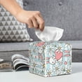 thumbnail image 6 of Yiaed Cute Rabbit And Heart Print Tissue Box Cover, PU Leather Decorative Organizer for Tabletop, Bathroom, Car, Office Creative Decorative, 6 of 7