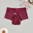 thumbnail image 2 of GEWSEY Women's Underwear Lace Hipster Ultra Breathable Sexy Bikini Panties for Women (Red, M), 2 of 3
