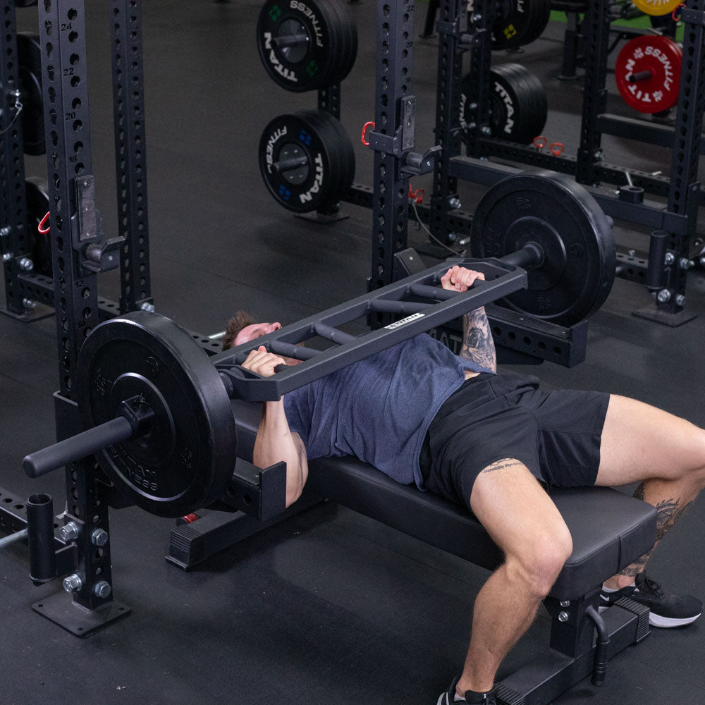 Titan Fitness Hybrid Multi-Grip Olympic Barbell V3, Rated 1,900 LB, Rackable Swiss/Football Bar