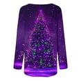 thumbnail image 4 of 50% off Ugly Christmas Sweater! TMOYZQ Women's Long Sleeve Shirts Christmas Tree Print Fall Winter Pullover Sweatshirts Casual Loose Fit Lightweight Cozy Blouse for Xmas Holiday Parties, 4 of 4